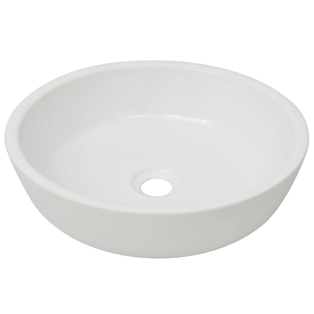 Vidaxl Washbasin Round White 42x12 cm keramik