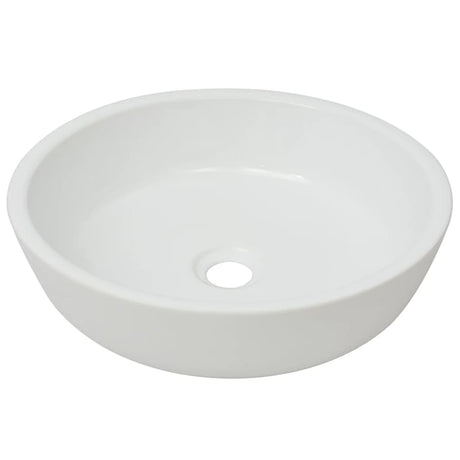 Vidaxl Washbasin Round White 42x12 cm keramik