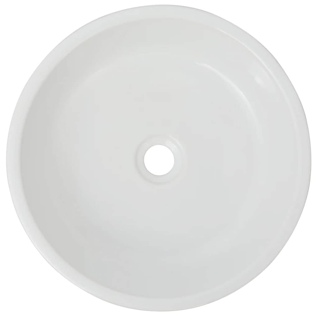 Vidaxl Washbasin Round White 42x12 cm keramik