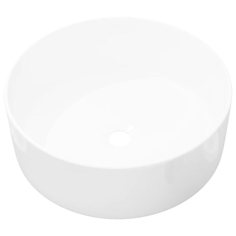 Vidaxl Washbasin Round White 40x15 cm keramik