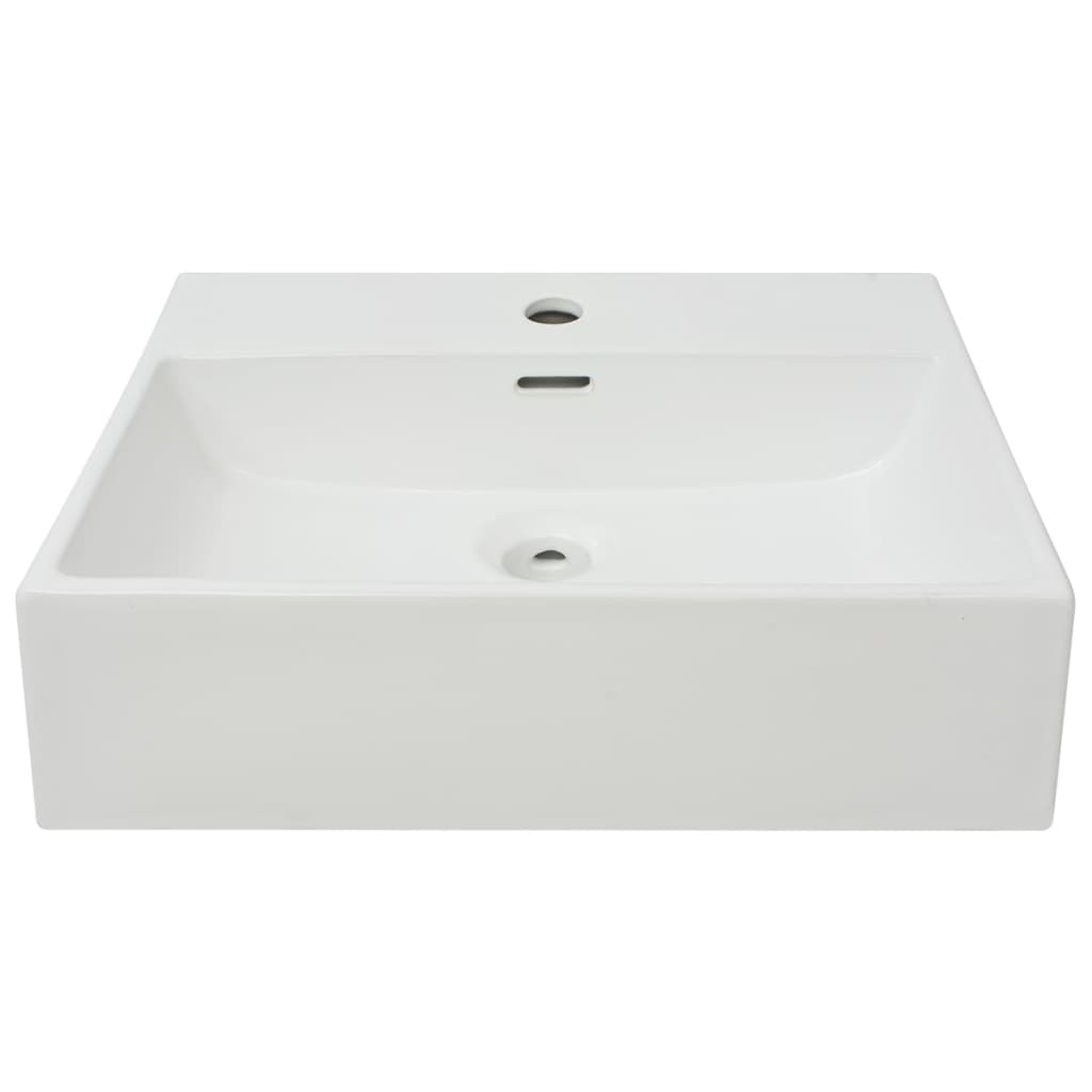 Vidaxl Washbasin med kranhul hvid 51,5x38,5x15 cm keramik