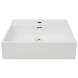 Vidaxl Washbasin med kranhul hvid 51,5x38,5x15 cm keramik
