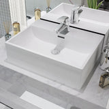 Vidaxl Washbasin med kranhul hvid 51,5x38,5x15 cm keramik