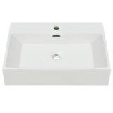 Vidaxl Washbasin med taphole hvid 60,5x42,5x14,5 cm keramik