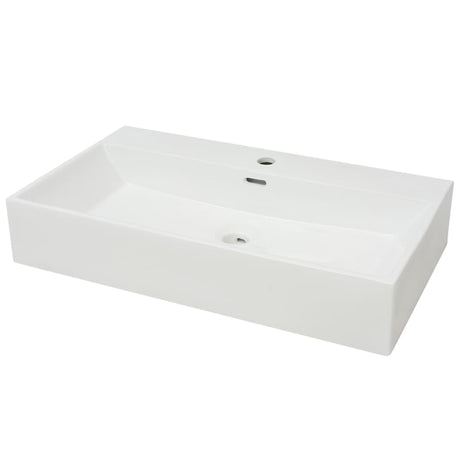Vidaxl Washbasin med taphole White 76x42.5x14,5 cm Malermiek