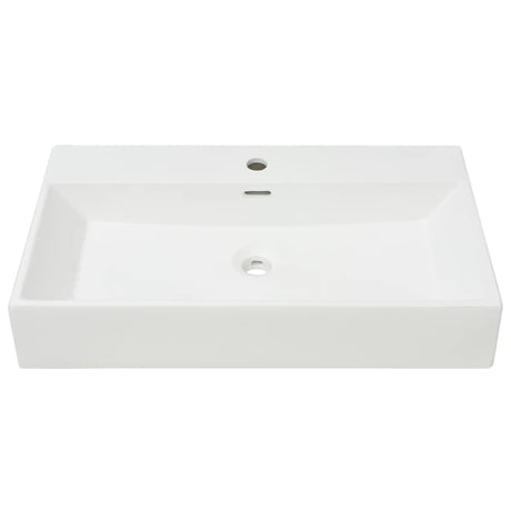 Vidaxl Washbasin med taphole White 76x42.5x14,5 cm Malermiek