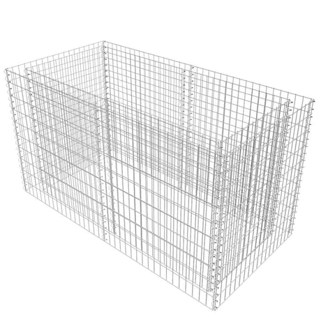 Vidaxl Gabion Planter hævet 180x90x100 cm stål sølvfarvet