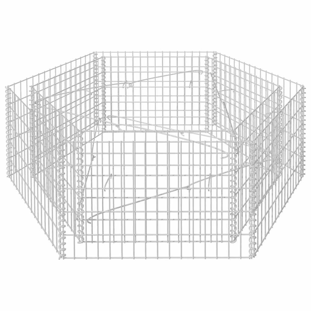 Vidaxl Gabion Planter Insented Hexagonal 160x140x50 cm