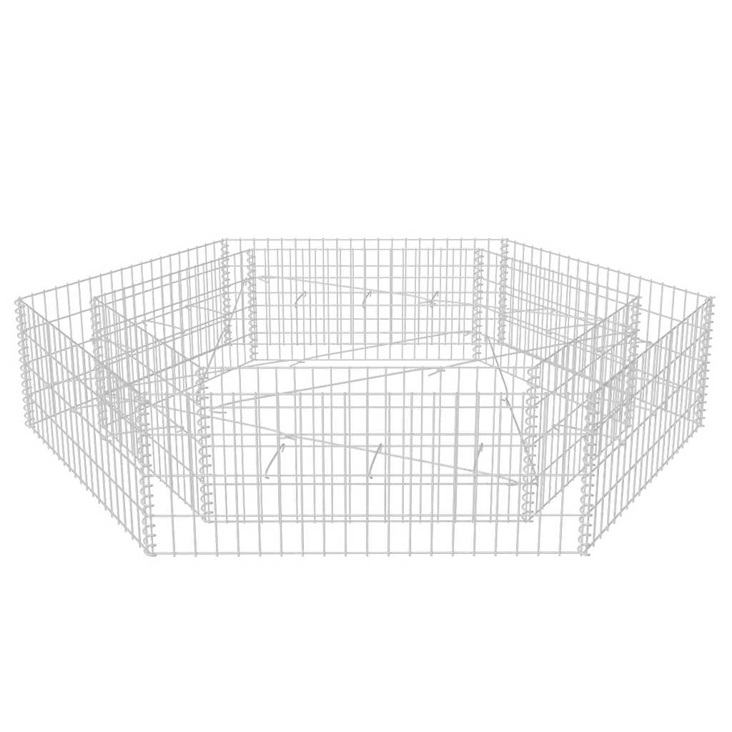 Vidaxl Gabion Planter Insented Hexagonal 200x173x40 cm