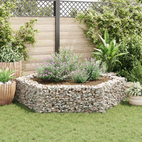 Vidaxl Gabion Planter Insented Hexagonal 200x173x40 cm
