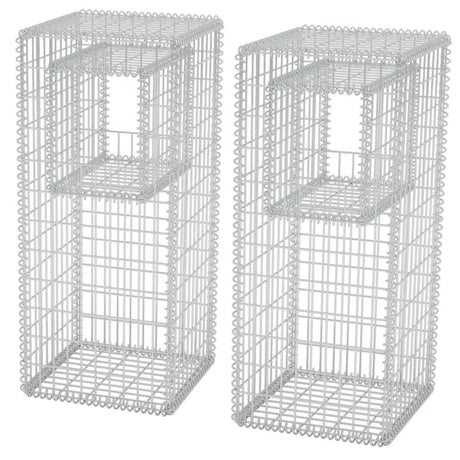 Vidaxl Schans Basket Posts Plantagers 2 St 50x50x120 cm stål
