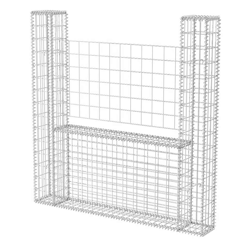 Vidaxl Gabion kurv U-formet 160x20x150 cm stål