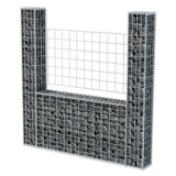 Vidaxl Gabion kurv U-formet 160x20x150 cm stål