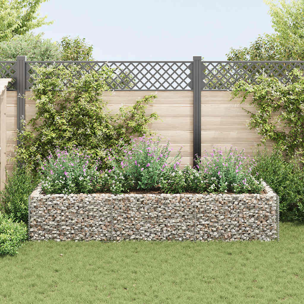 Vidaxl Gabion Planning Box hævet 270x90x50 cm stål