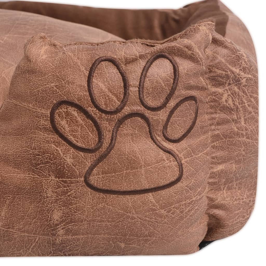 Vidaxl hund seng pude pu-art læderstørrelse m beige
