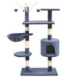 Vidaxl Cat Scratching Post med sisal skrabe poster 125 cm mørkeblå