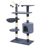 Vidaxl Cat Scratching Post med sisal skrabe poster 125 cm mørkeblå