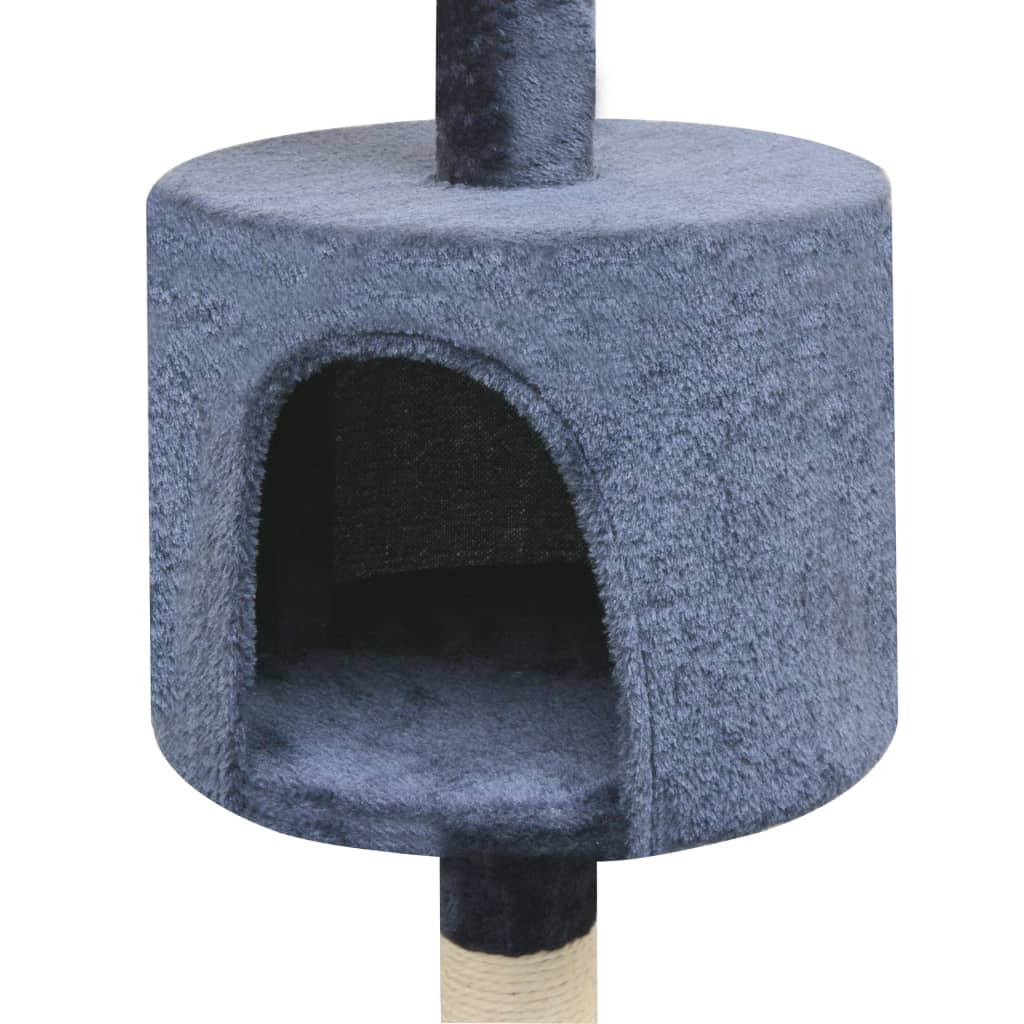 Vidaxl Cat Scratching Post med sisal skrabe poster 125 cm mørkeblå