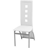 Vidaxl eetkamerstoelen 4 st kunstleer wit