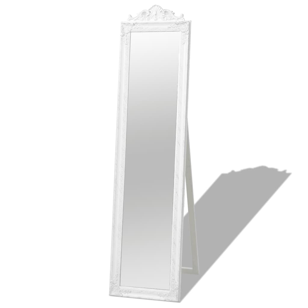 Vidaxl Mirror løsrevet barok stil 160x40 cm hvid