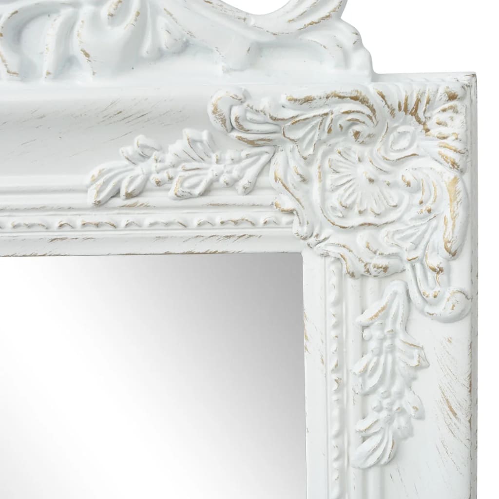 Vidaxl Mirror løsrevet barok stil 160x40 cm hvid
