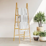 Vidaxl Double Towel Ladder med 5 trin 50x160 cm bambus