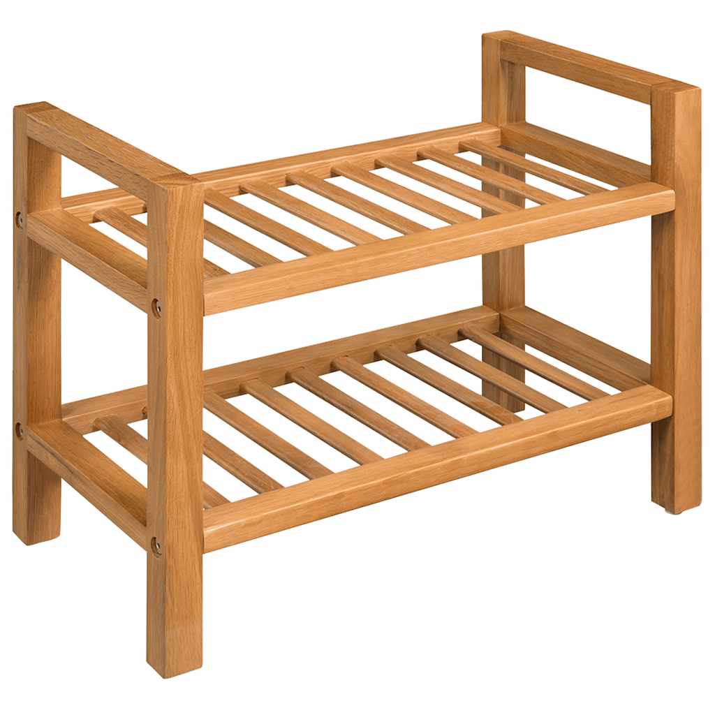 Vidaxl Shoe Rack med 2 hylder 50x27x40 cm solid eg