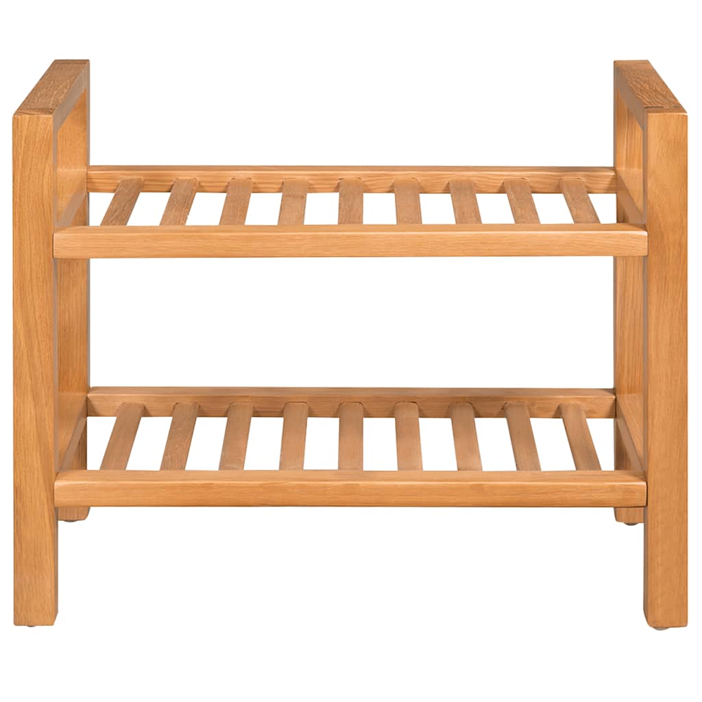 Vidaxl Shoe Rack med 2 hylder 50x27x40 cm solid eg