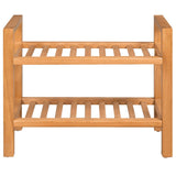 Vidaxl Shoe Rack med 2 hylder 50x27x40 cm solid eg