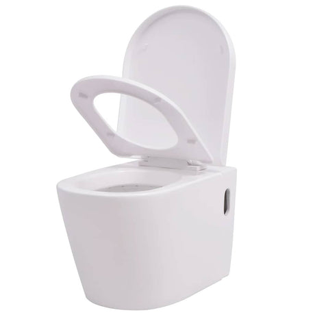 Vidaxl hængende toilet keramisk hvid
