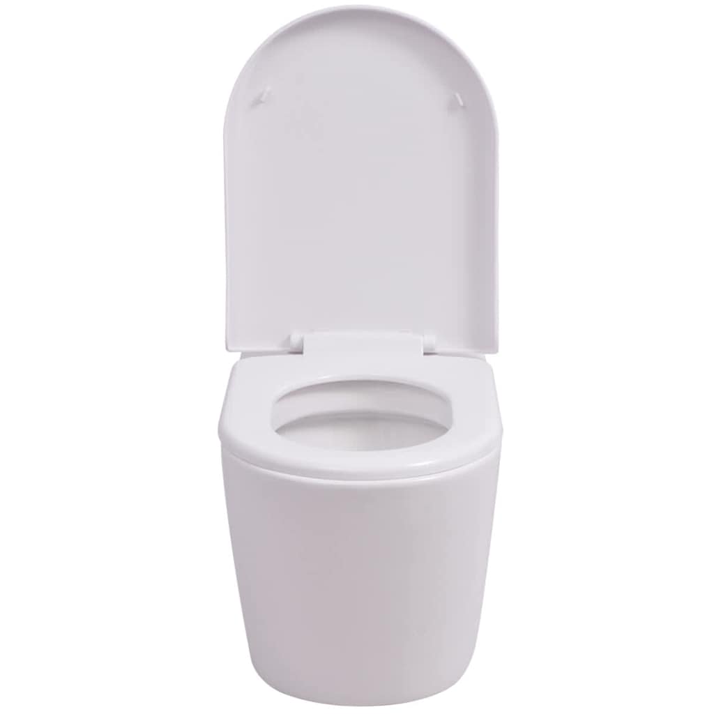 Vidaxl hængende toilet keramisk hvid