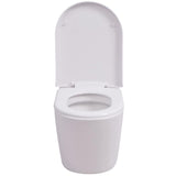 Vidaxl hængende toilet keramisk hvid