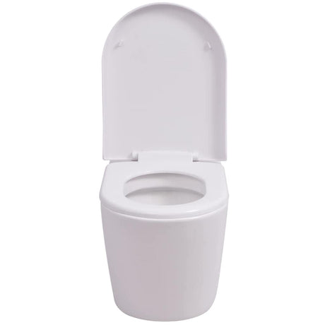Vidaxl hængende toilet keramisk hvid