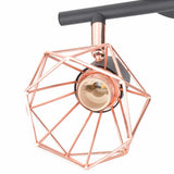Vidaxl loftslampe med 2 spotlights E14 sort og kobber