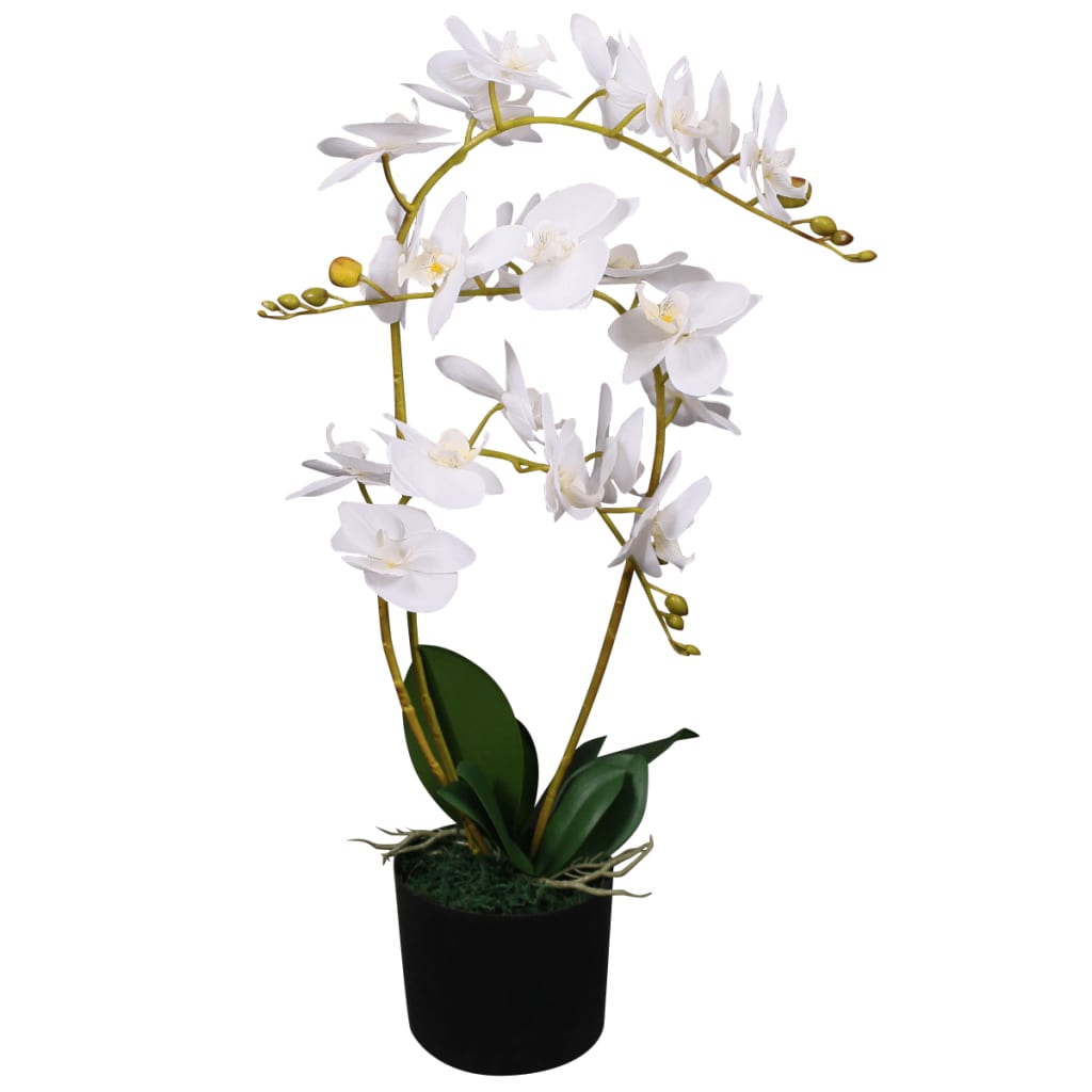 Vidaxl Artificial Plant Orchid med pot 65 cm hvid