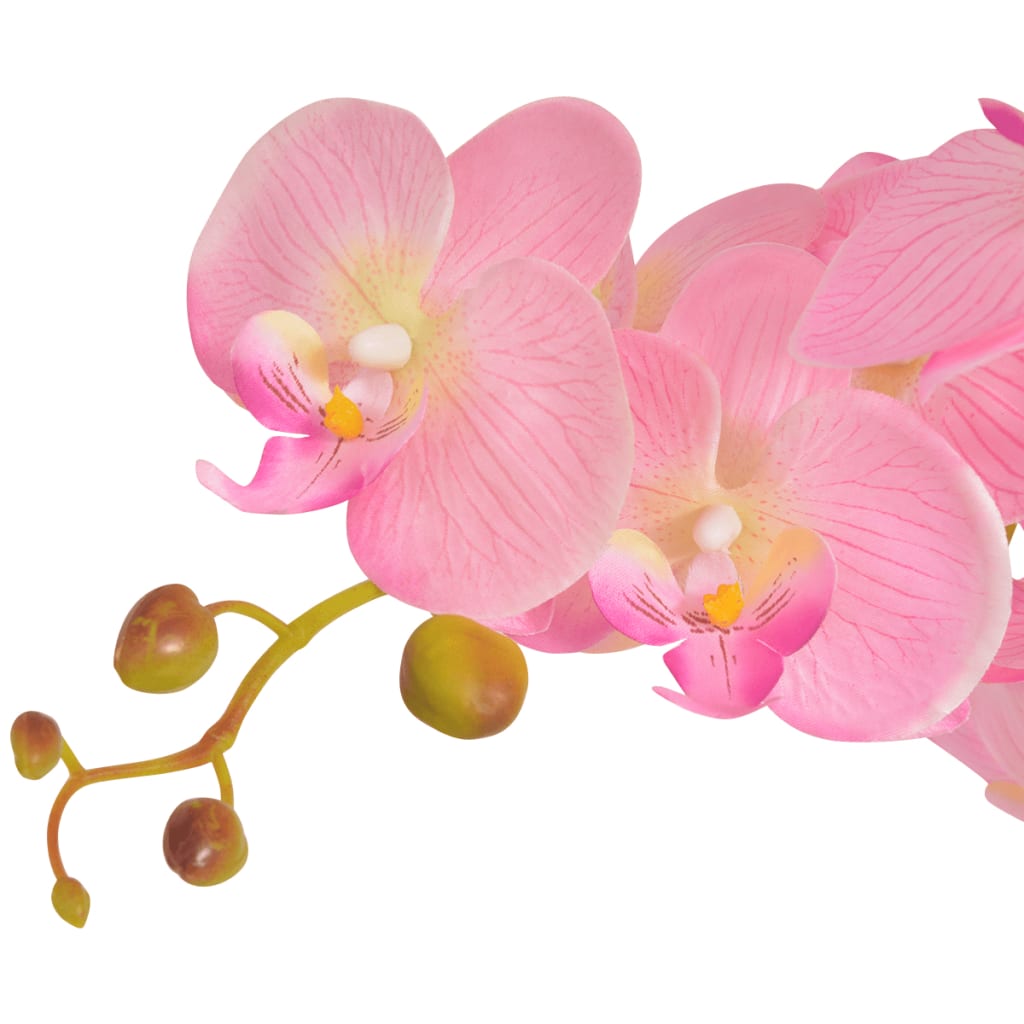Vidaxl Artificial Plant Orchid med pot 65 cm lyserød