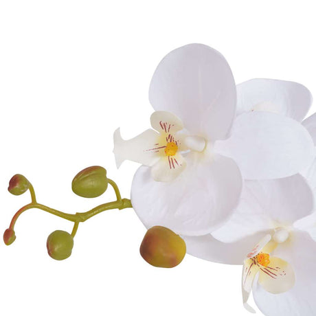Vidaxl kunstig plante med gryde orkidé 75 cm hvid