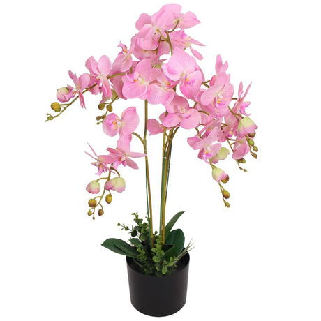 Vidaxl Artificial Plant Orchid med pot 75 cm lyserød