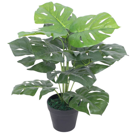 Vidaxl kunstig plante med pot Monstera 45 cm grøn