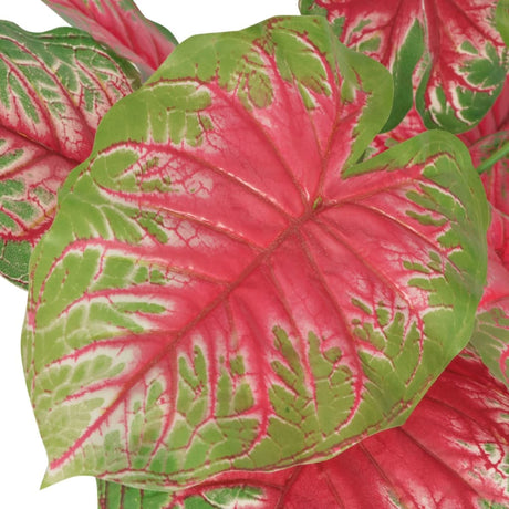 Vidaxl kunstig plante caladium med gryde 85 cm grøn og rød