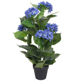 Vidaxl Art Hortensia Plant med gryde 60 cm blå