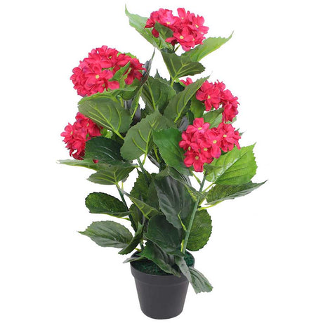 Vidaxl Art Hortensia Plant med pot 60 cm rød