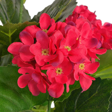 Vidaxl Art Hortensia Plant med pot 60 cm rød