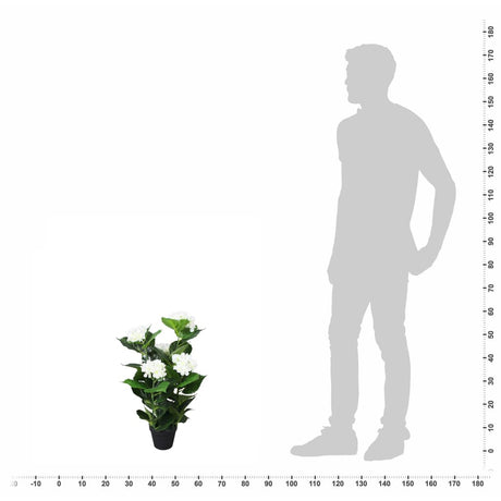 Vidaxl Art Hortensia Plant med pot 60 cm hvid