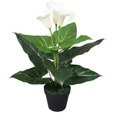 Vidaxl Art Calla Lelie Plant med pot 45 cm hvid