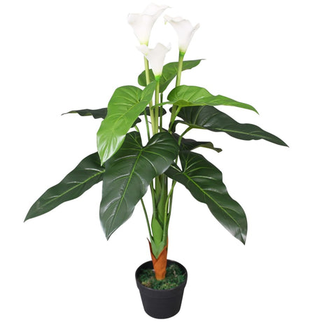 Vidaxl Art Calla Lelie Plant med pot 85 cm hvid