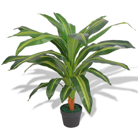 Vidaxx kunstig dracena plante med potte 90 cm grøn
