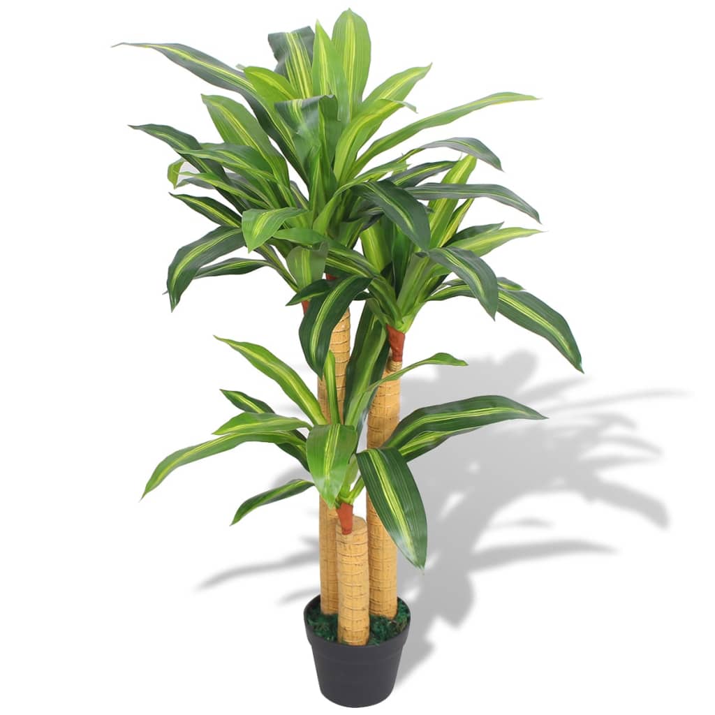 Vidaxl Art Dracena Plant med pot 100 cm grøn