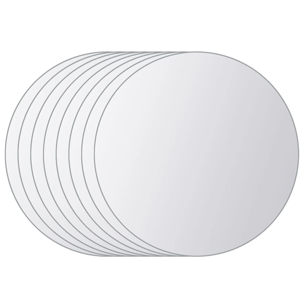 Vidaxl 8 St Mirror Fliser rundt glas
