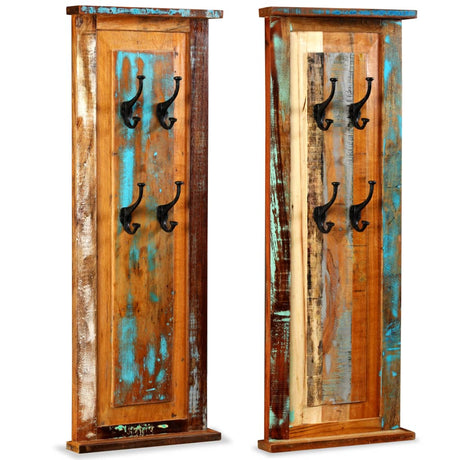 Vidaxl Coat Racks 2 PCS 38x100 cm Solid genanvendt træ